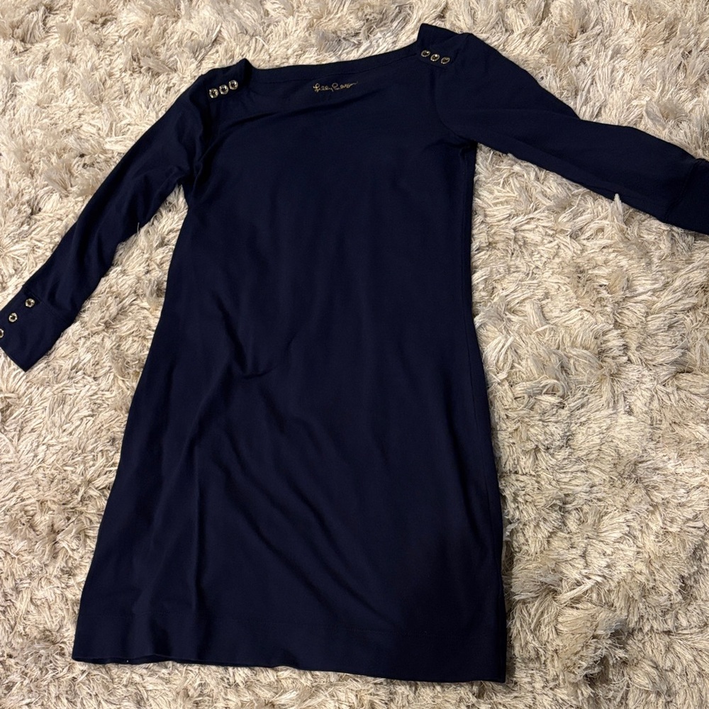 Lilly Pulitzer Dark Blue Sleeve Dress